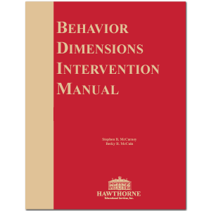 Behavior Dimensions Intervention Manual