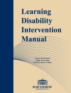Learning Disability Intervention Manual